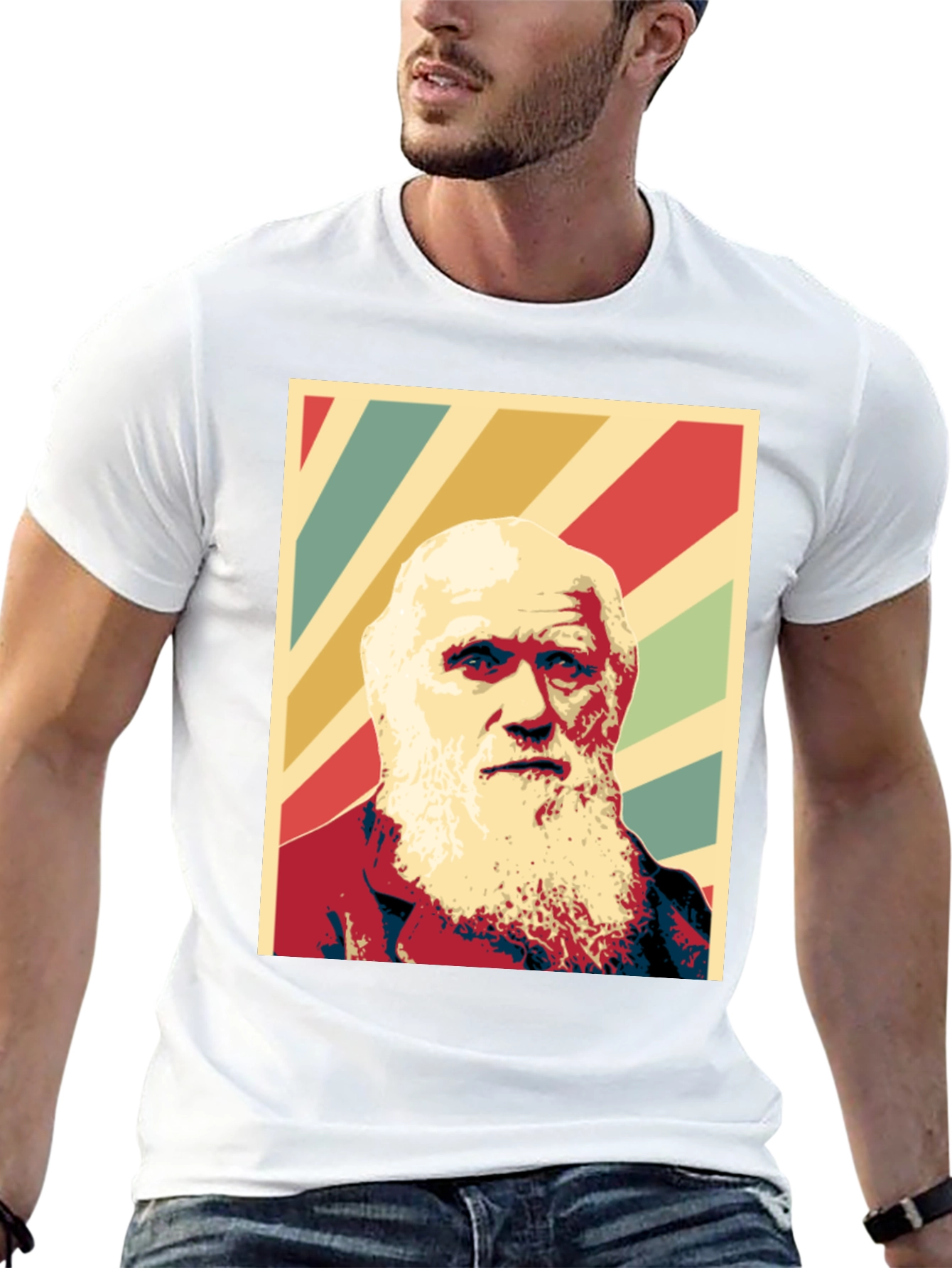 Black Darwin Graphic Print T-Shirt - Black view 13