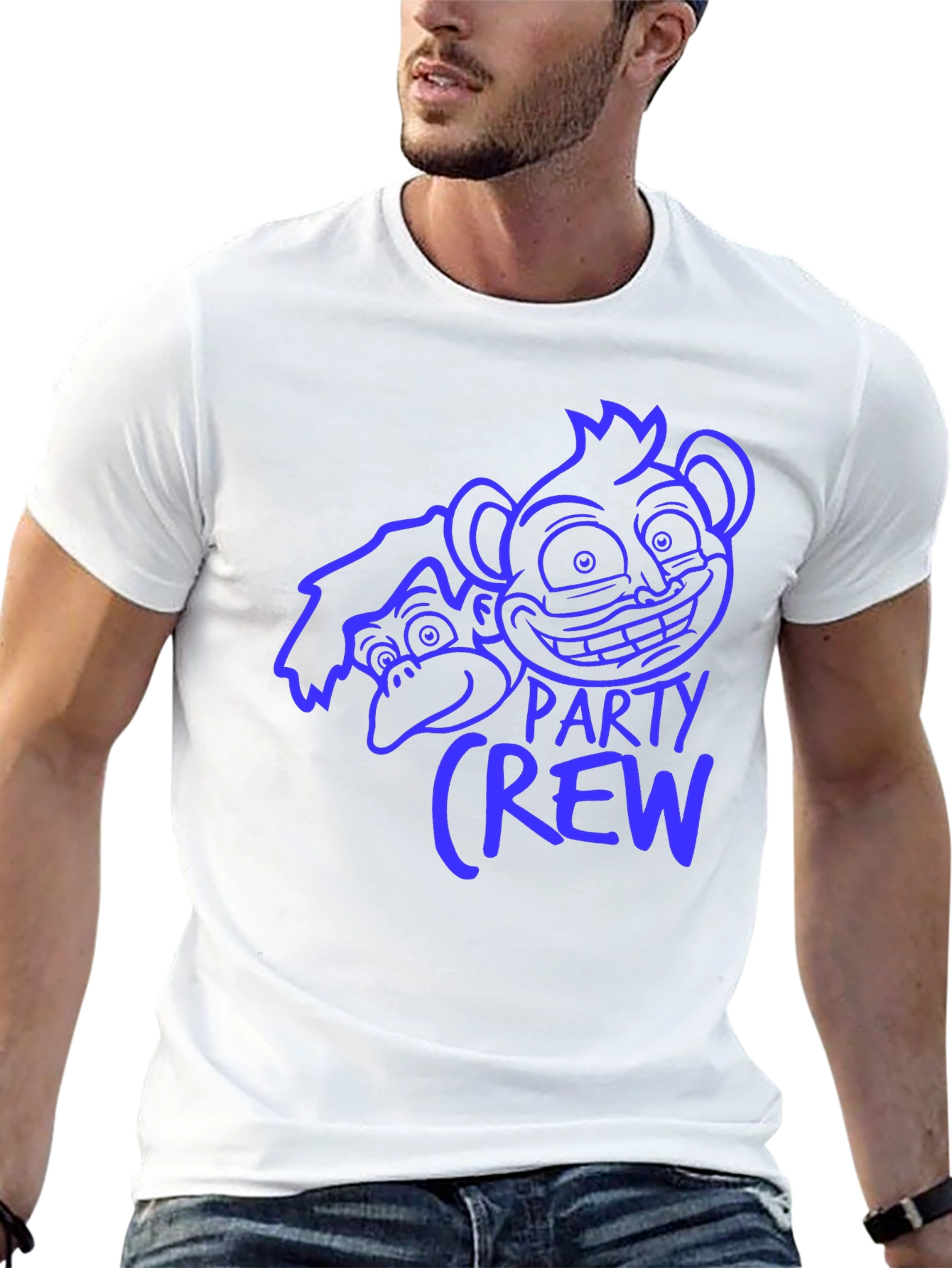 Black Monkey Party Crew Graphic Tee - Black view 13