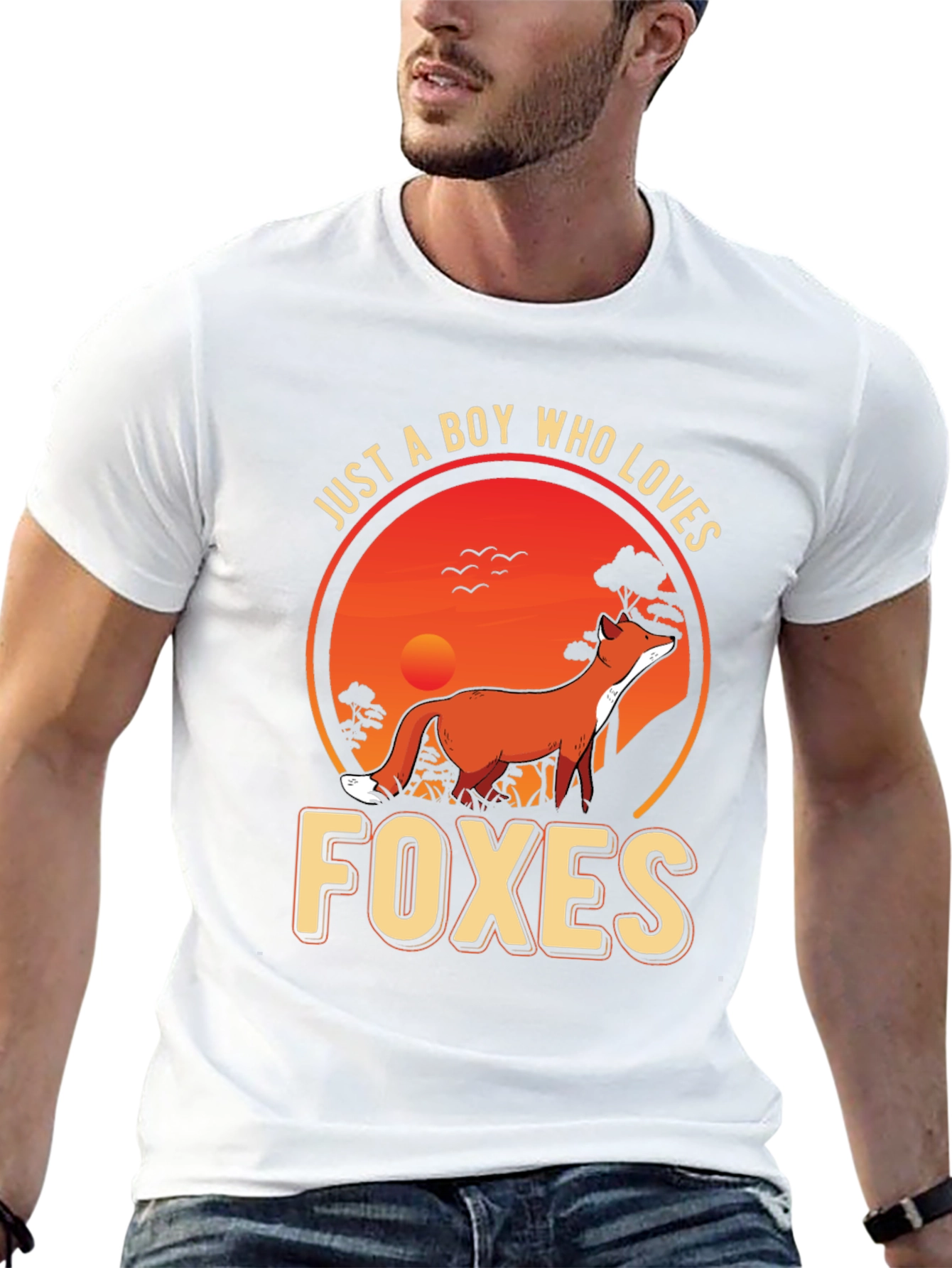Black Boy Who Loves Foxes Graphic Tee view 13