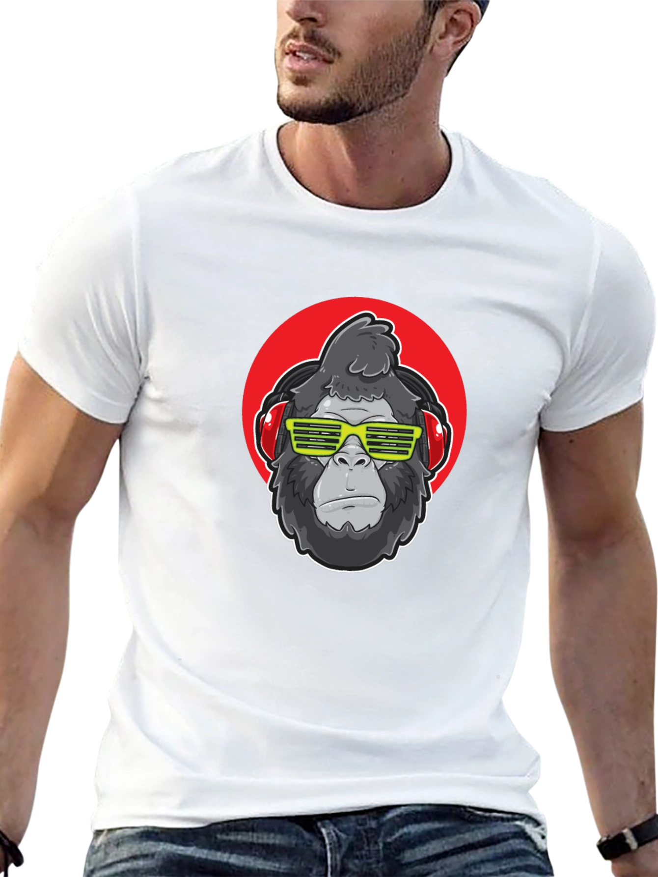 Black Cool Gorilla T-Shirt - DJ Ape Graphic Tee view 13