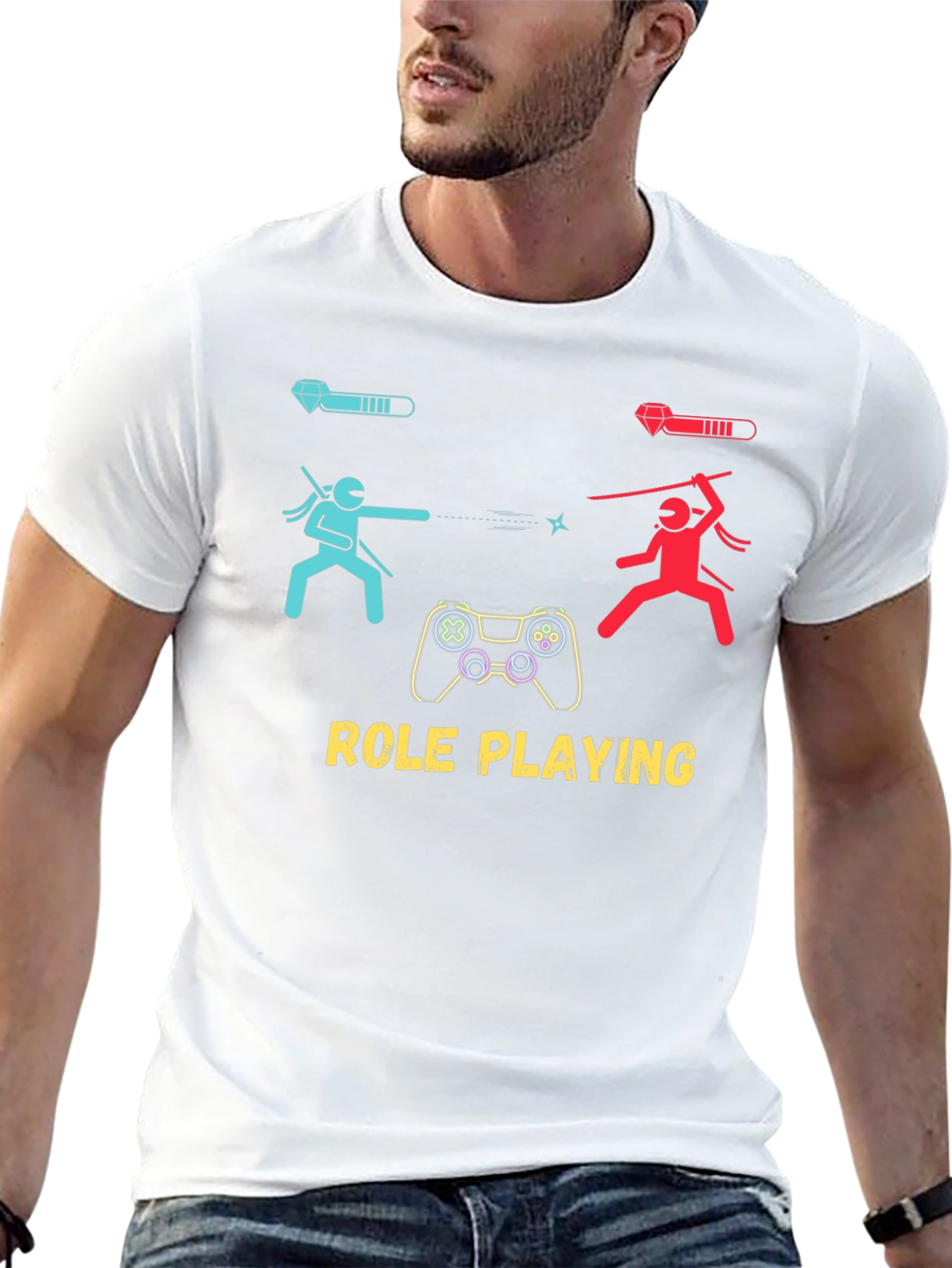 Black Role Playing Gamer T-Shirt view 13
