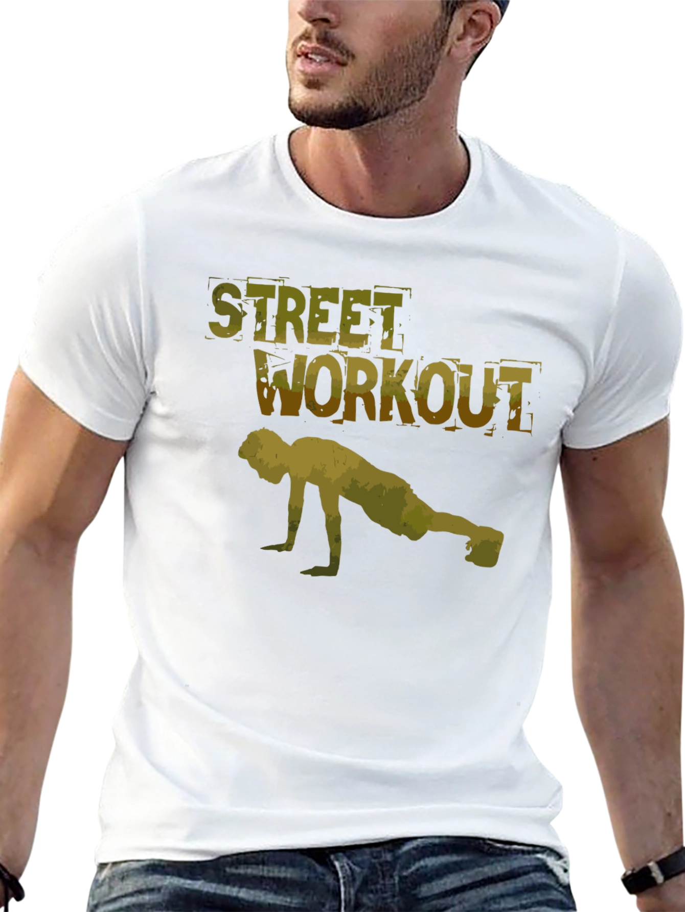 Black Street Workout Black T-Shirt for Men view 13