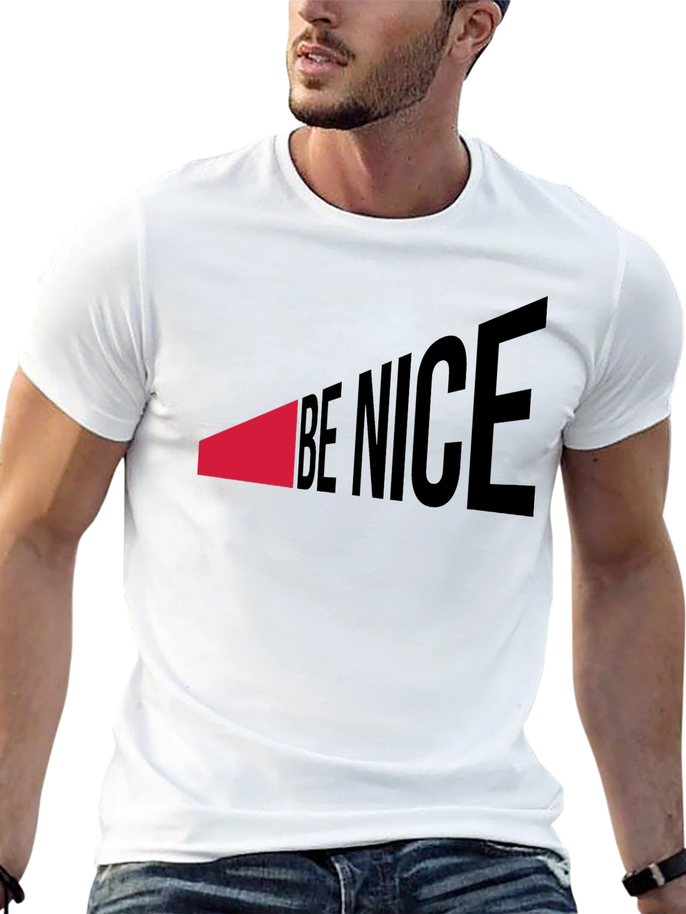 Black Be Nice Graphic Tee - Stylish Statement Shirt view 13