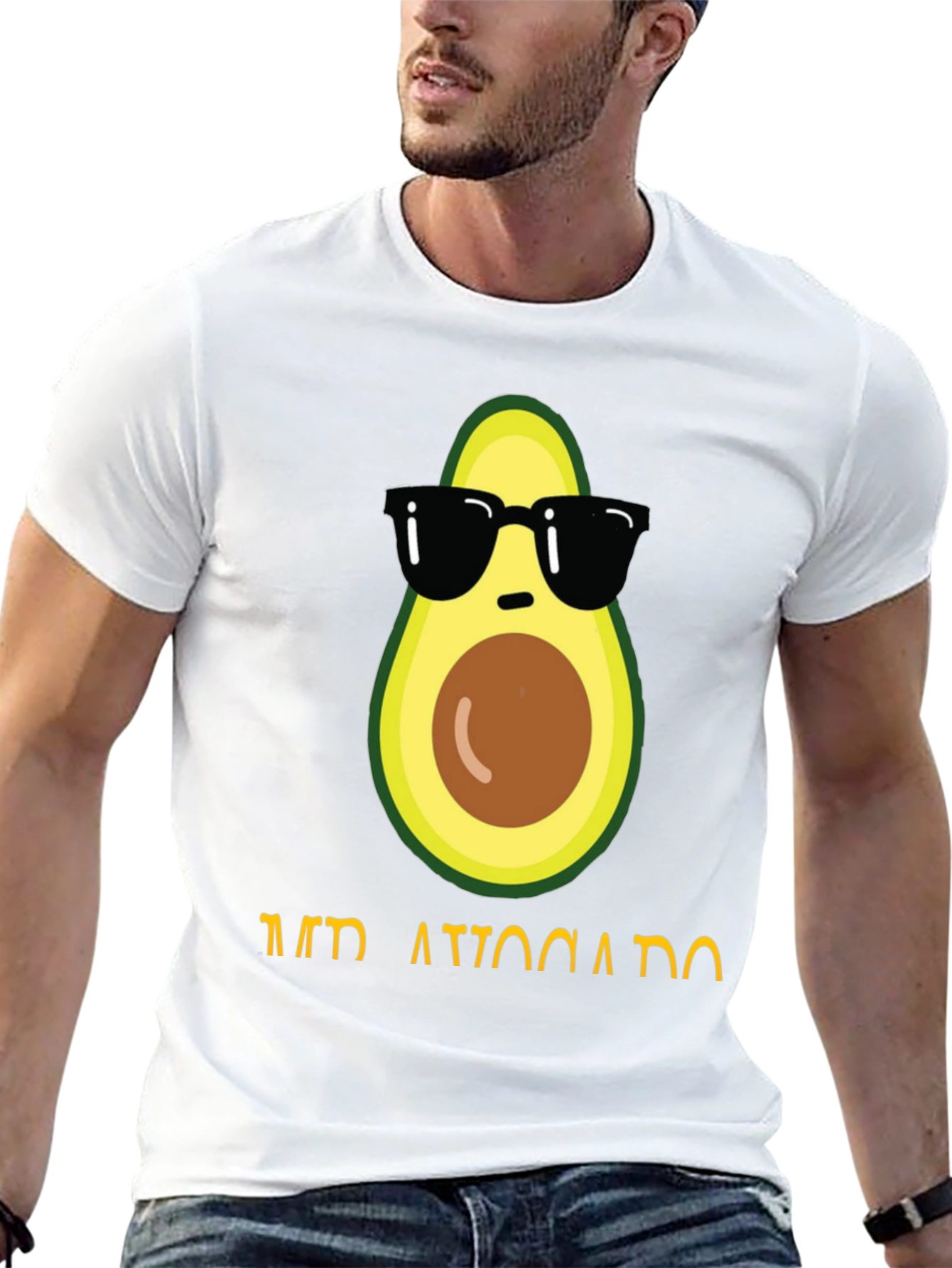 Black Cool Avocado Graphic T-Shirt view 13