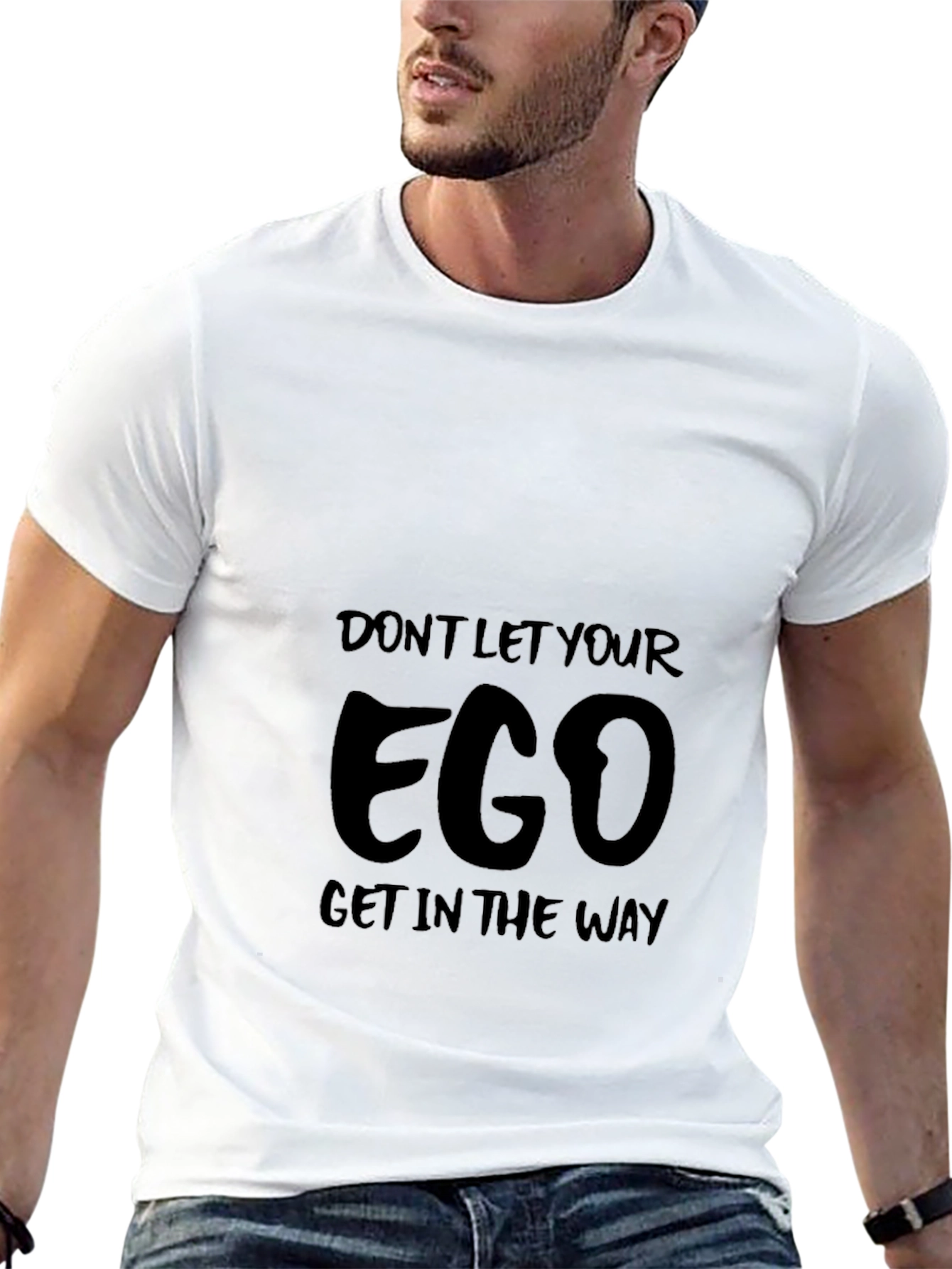Black Ego Graphic T-Shirt - Black Casual Tee for Men view 13