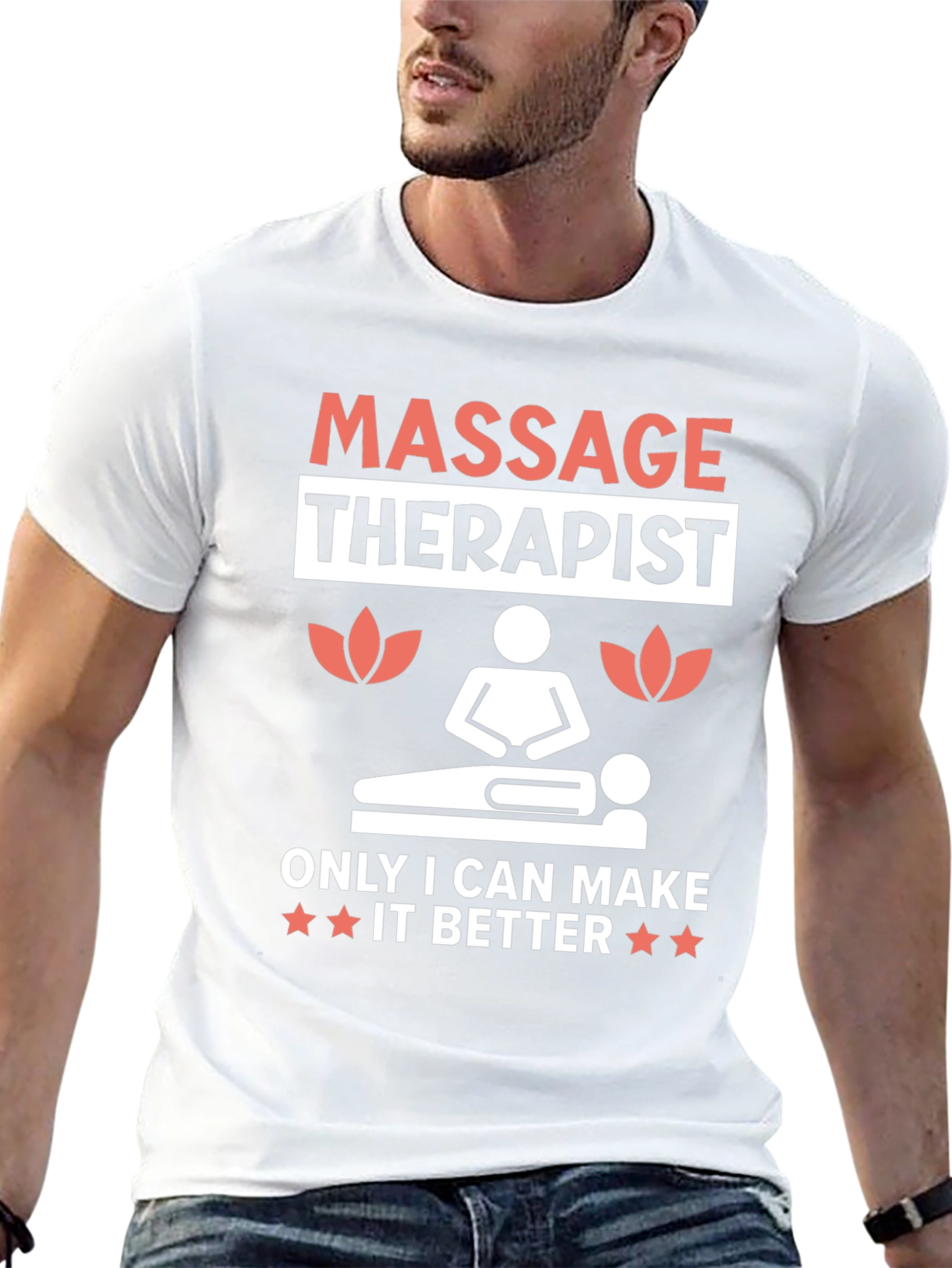 Black Massage Therapist Graphic T-Shirt view 13