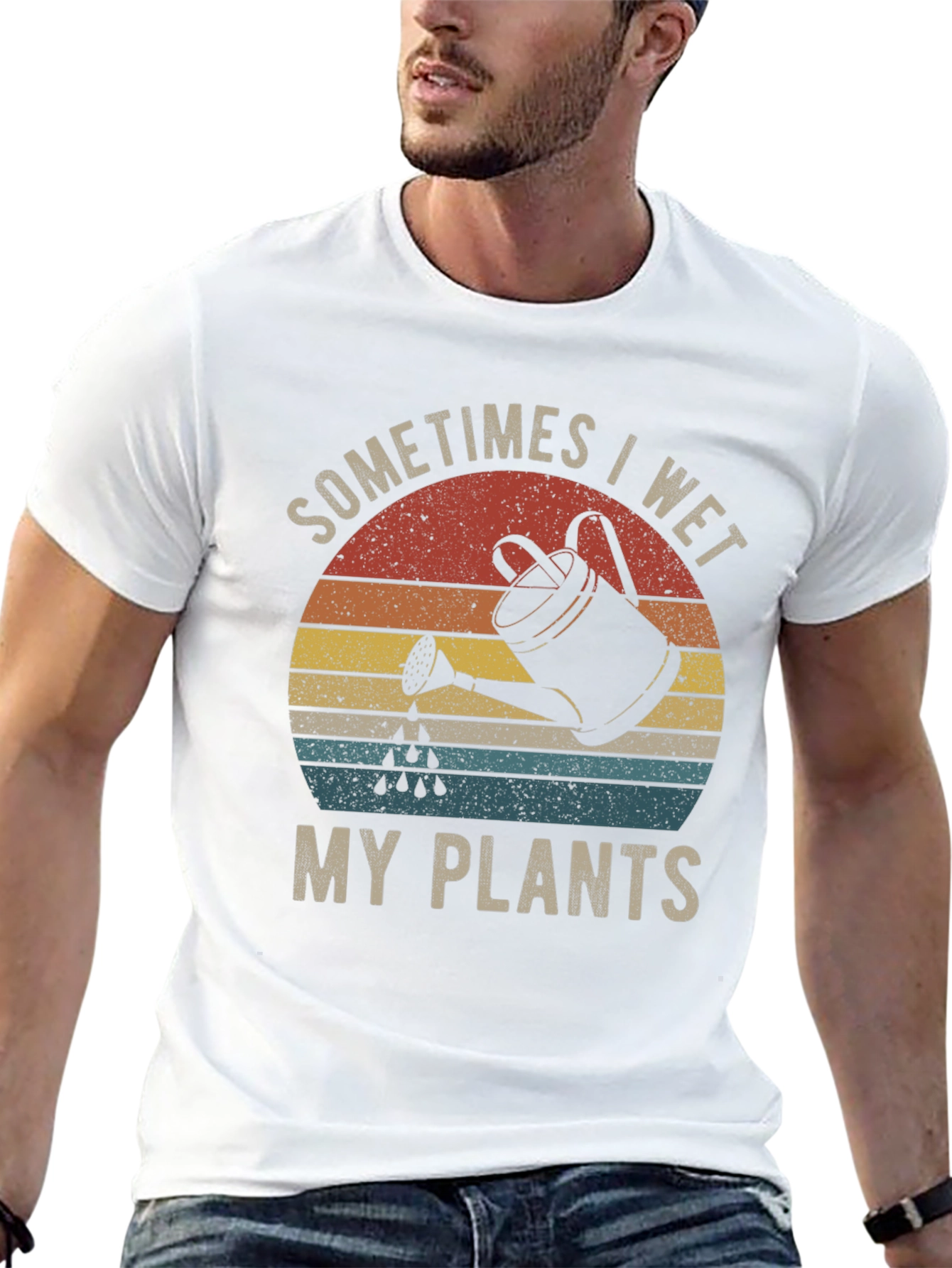 Black Sometimes I Wet My Plants Graphic Tee view 13