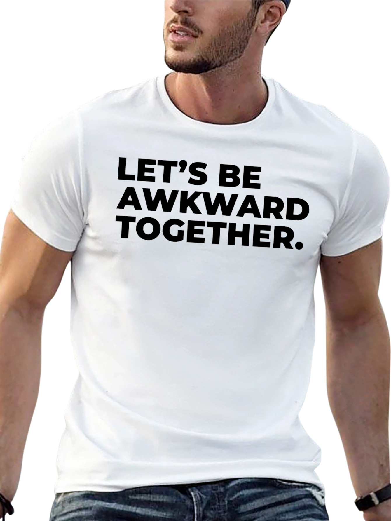 Black Awkward Together Graphic Tee - Soft Cotton Comfort view 13