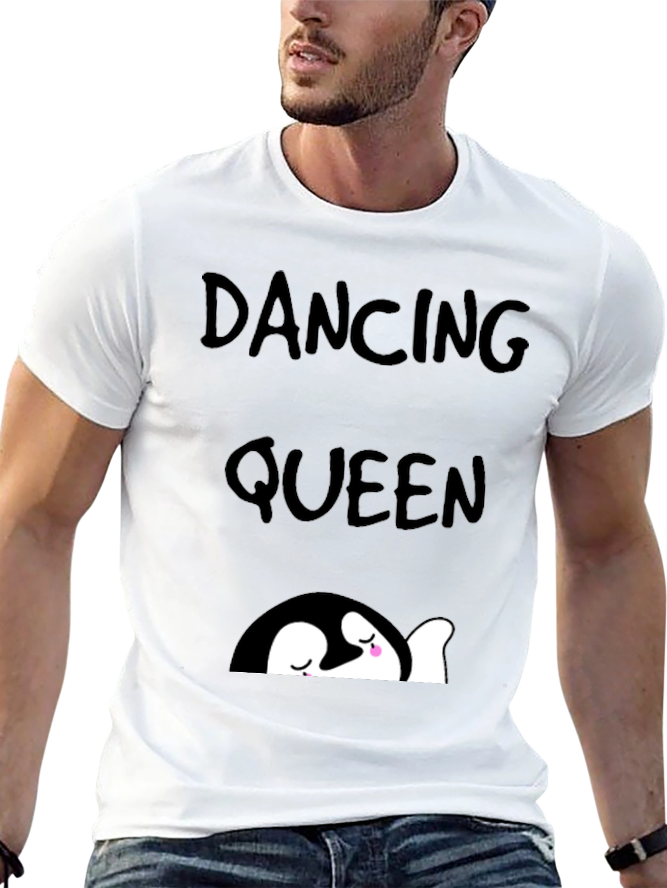 Black Dancing Queen Penguin Graphic Tee view 13