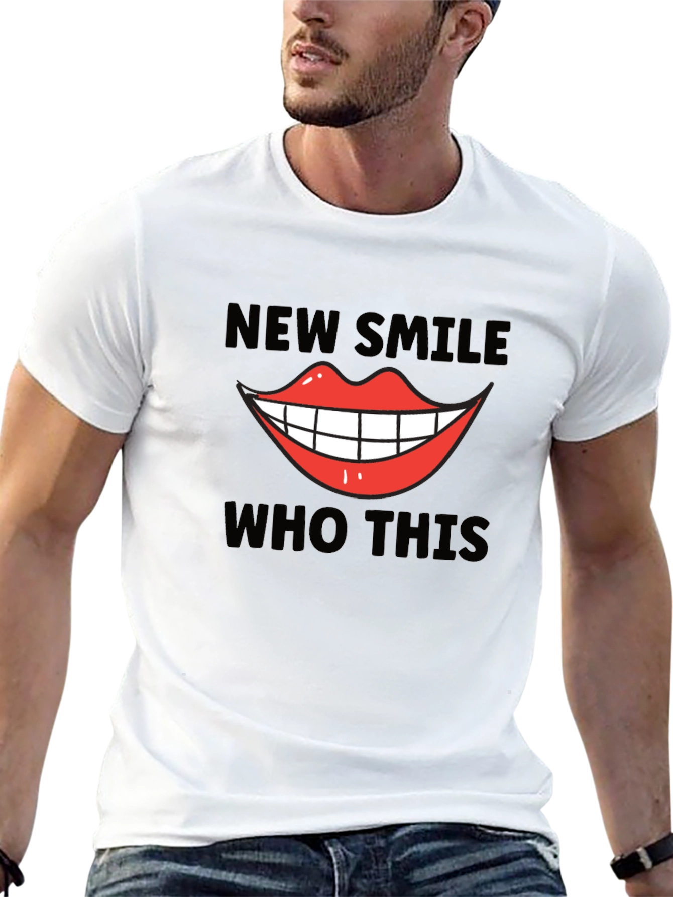 Black New Smile, Who This Black Graphic Tee view 13