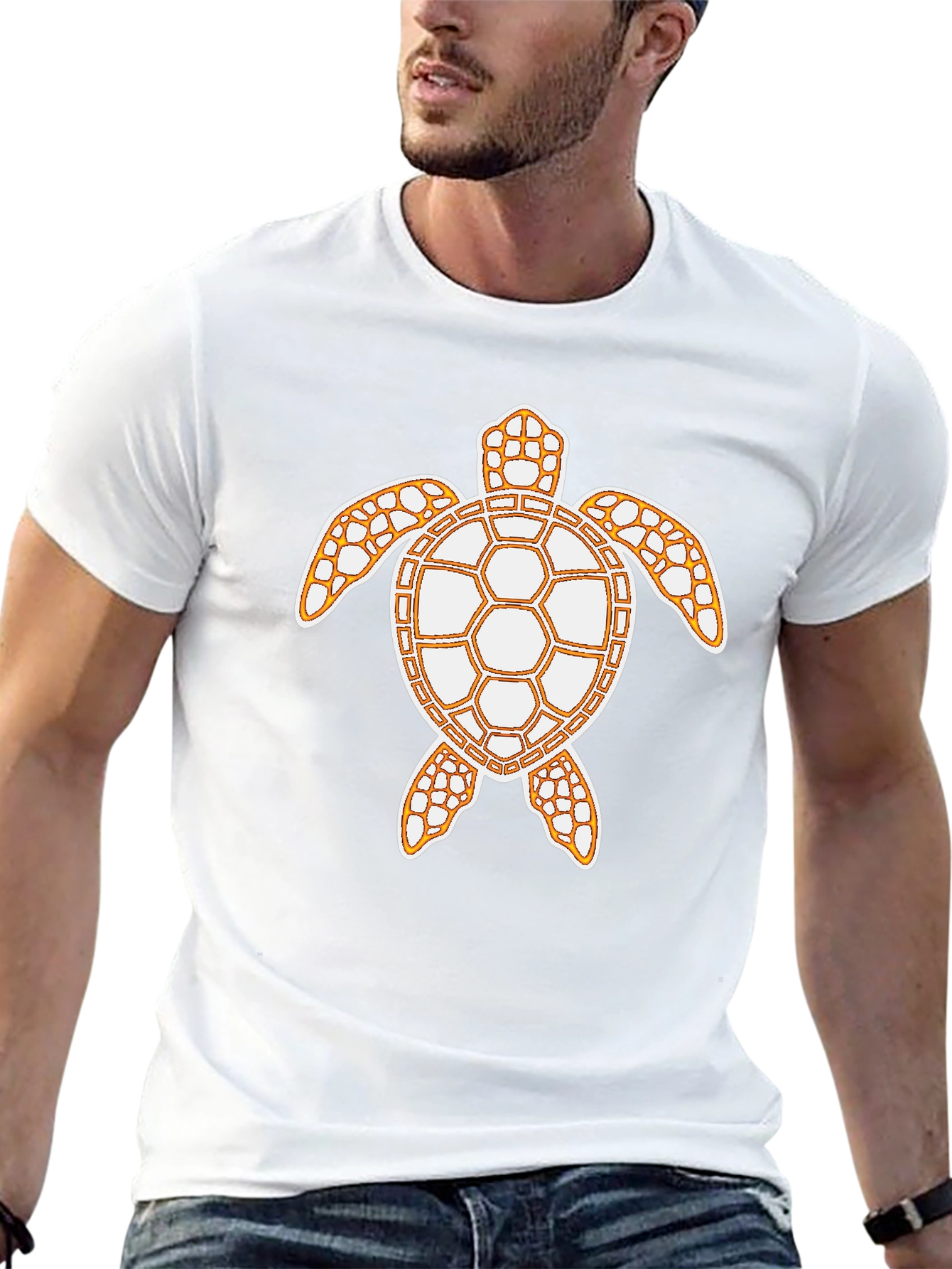 Black Turtle Graphic Print Black T-Shirt view 13