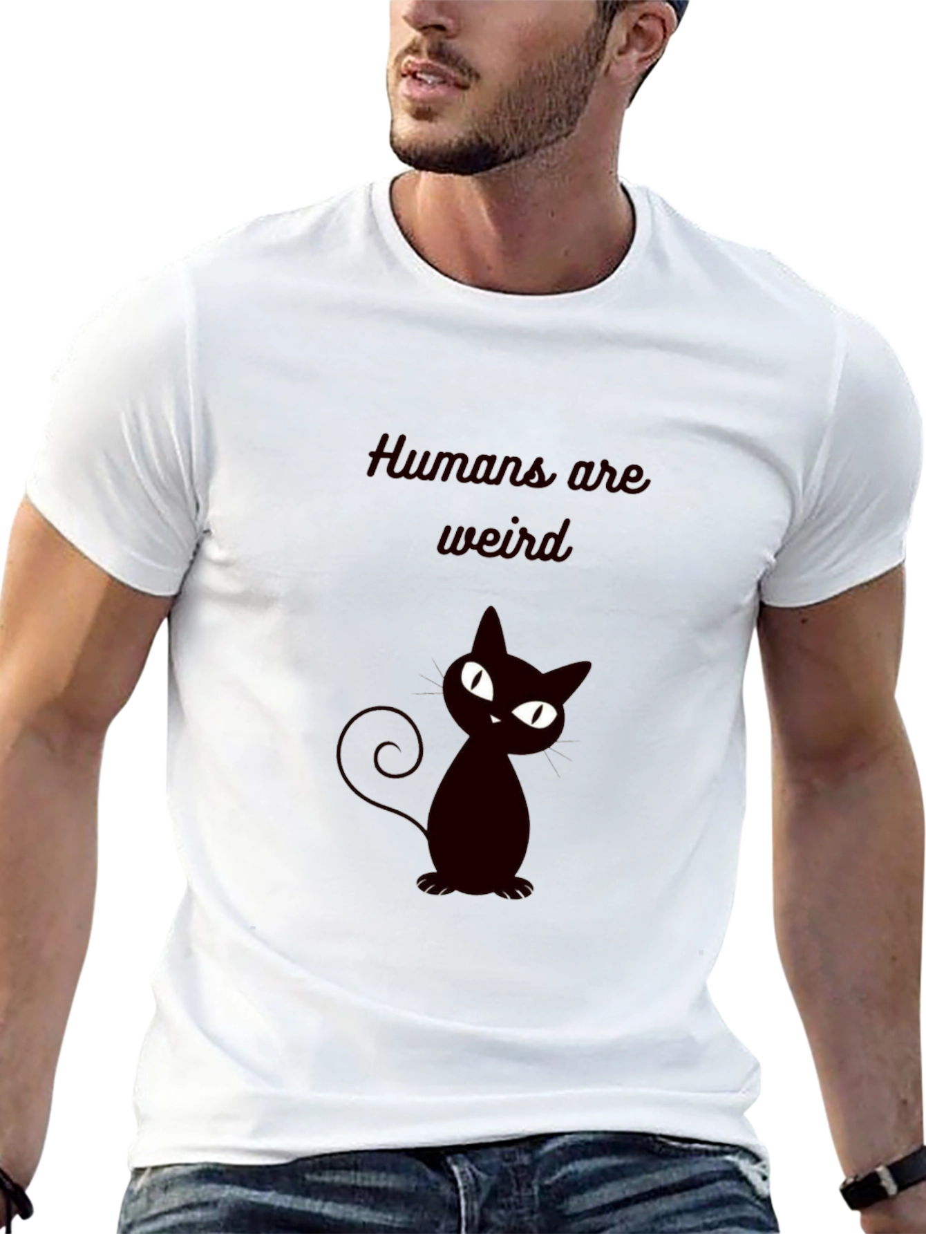 Black Humans Are Weird Cat T-Shirt view 13