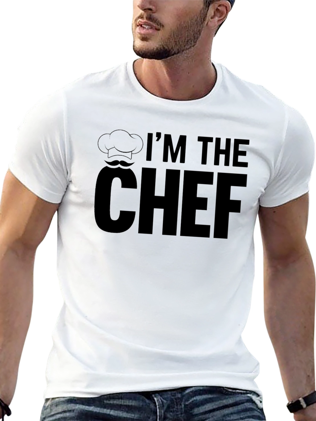 Black I'm the Chef T-Shirt, Funny Cook Tee view 13