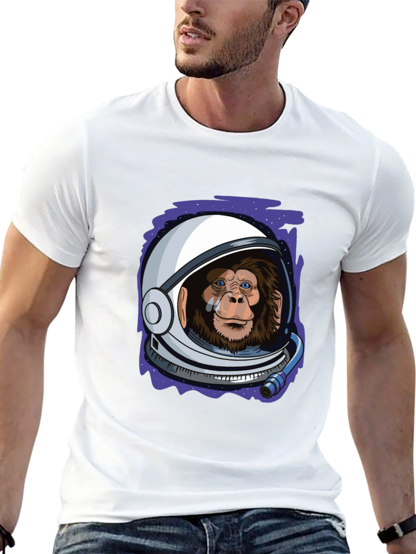 Black Ape Astronaut T-Shirt - Space Monkey Tee view 13