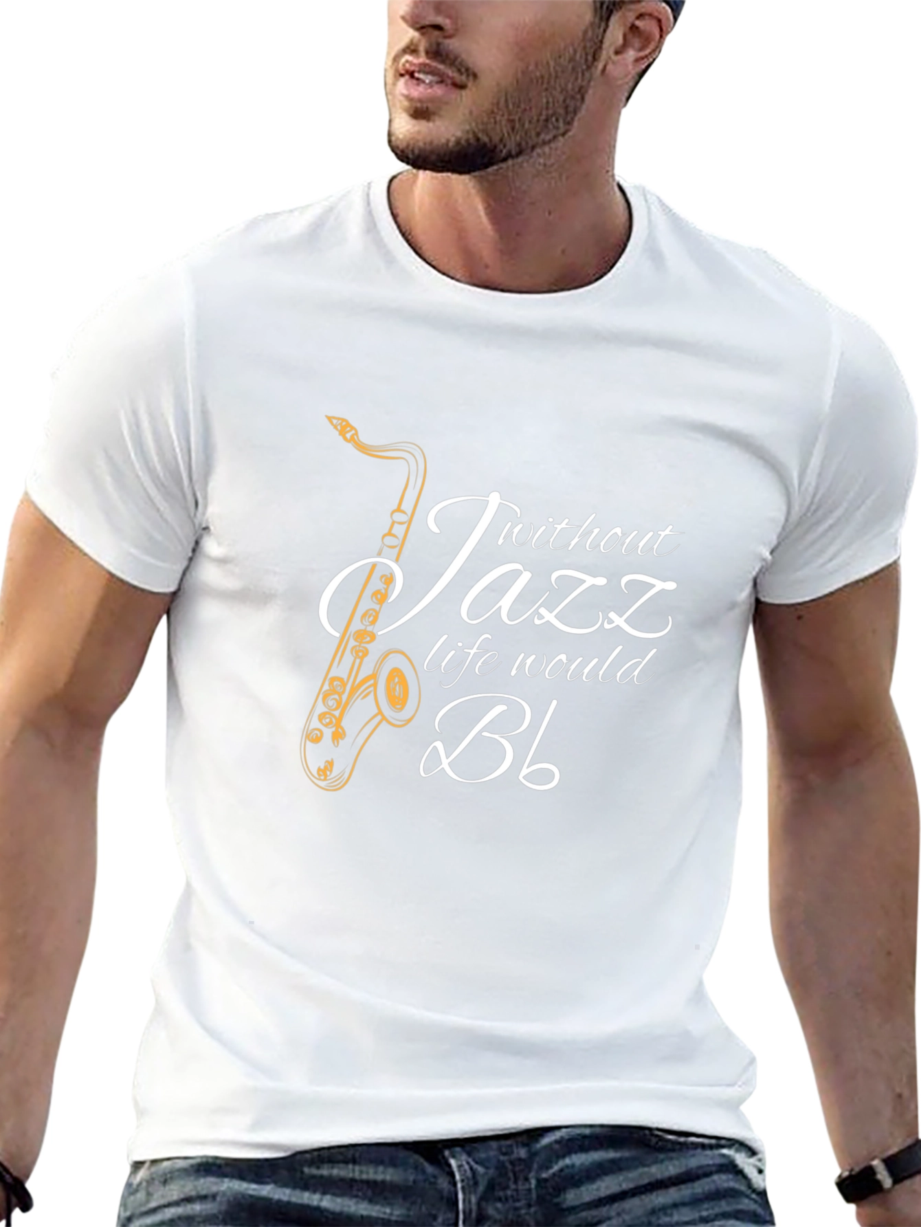 Black Without Jazz Life Would Bb - Black T-Shirt view 13
