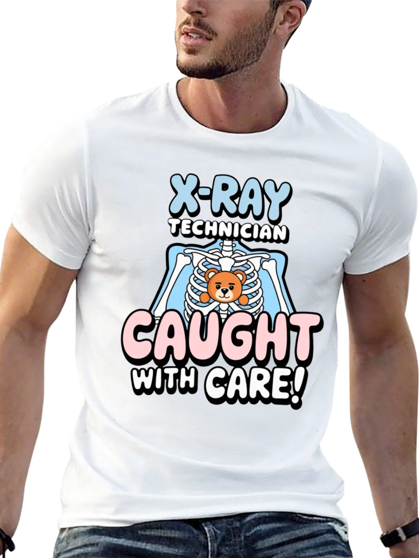 Black X-Ray Technician Caught With Care T-Shirt view 13