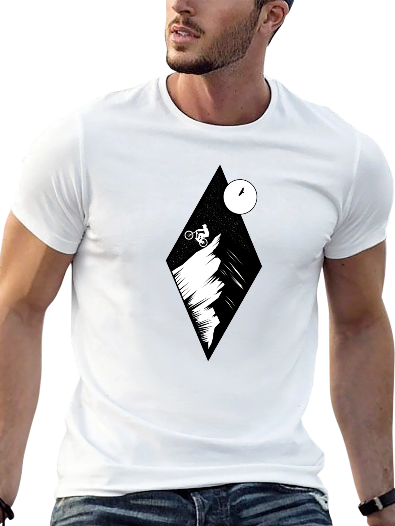 Black Mountain Biker Graphic Tee - Black view 13