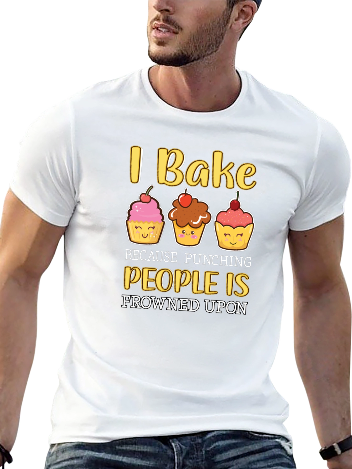 Black I Bake Funny Graphic T-Shirt view 13