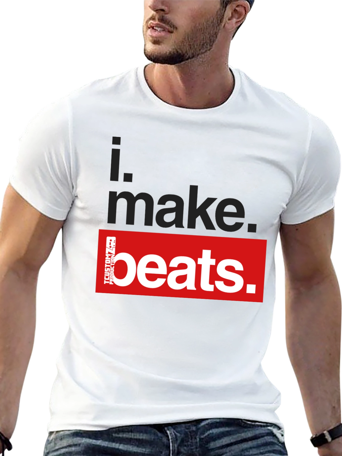 Black I Make Beats Graphic T-Shirt - Black view 13