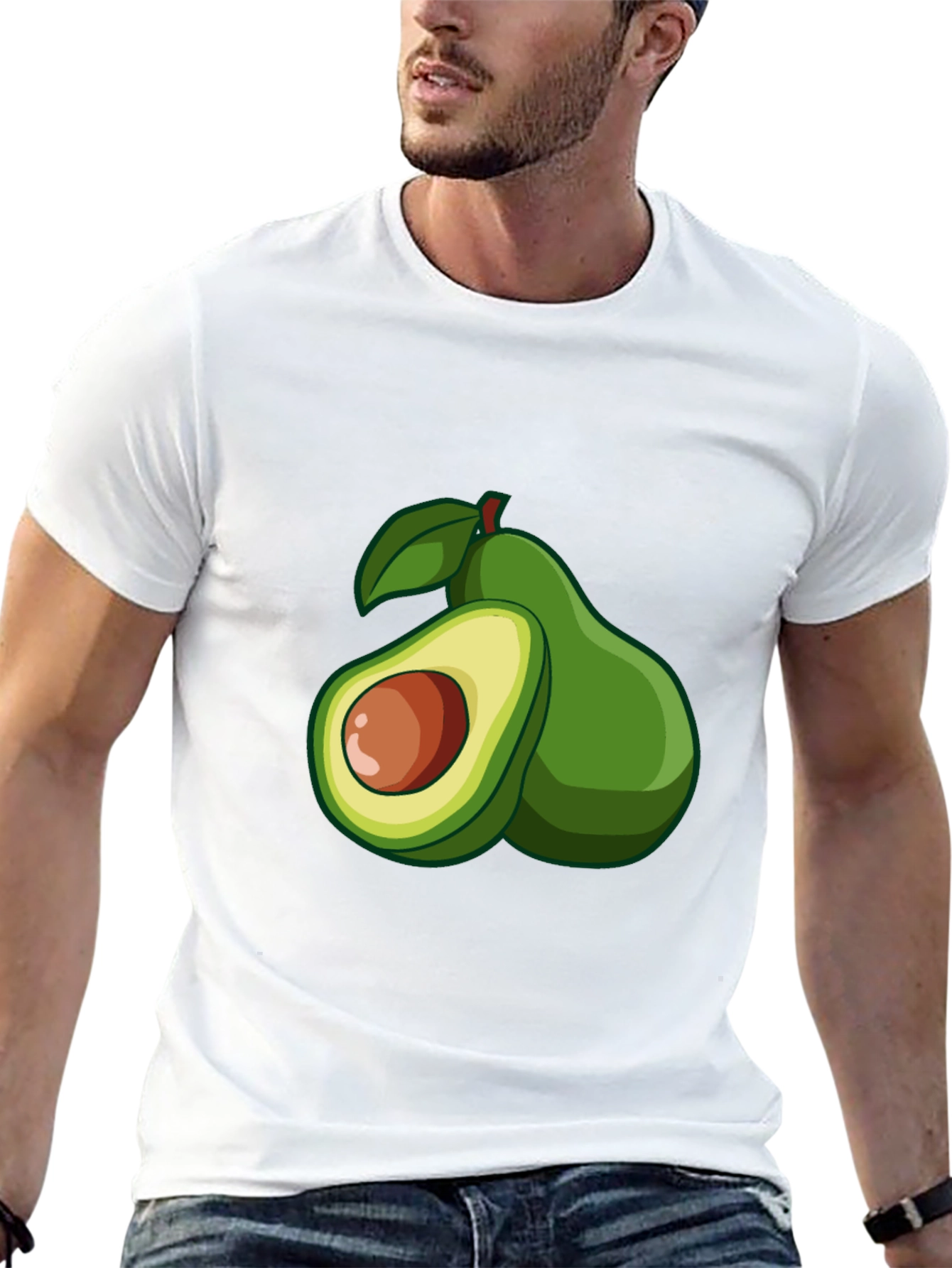 Black Avocado Graphic Tee - Fresh & Fun Design view 13