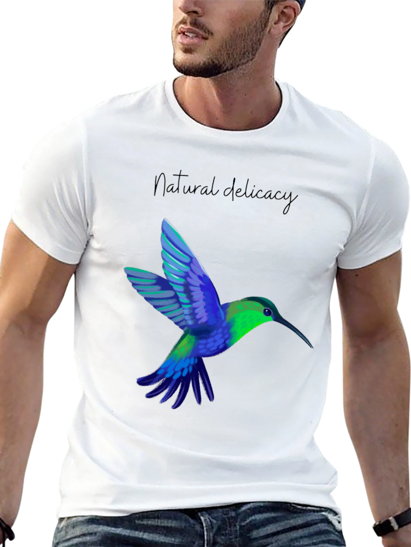 Black Hummingbird Graphic Tee - Natural Delicacy view 13