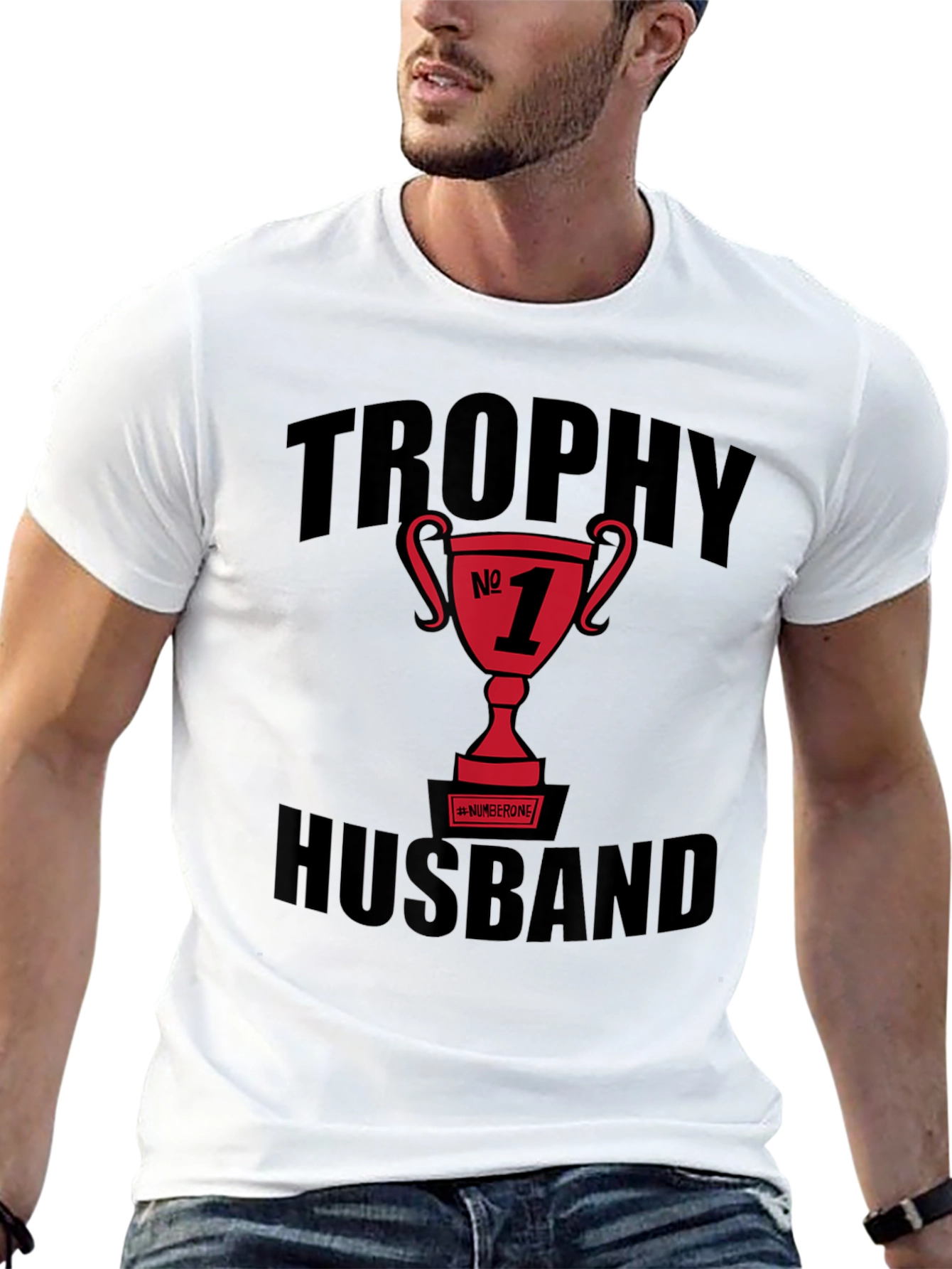 Black Trophy Husband #1 Graphic Tee view 13