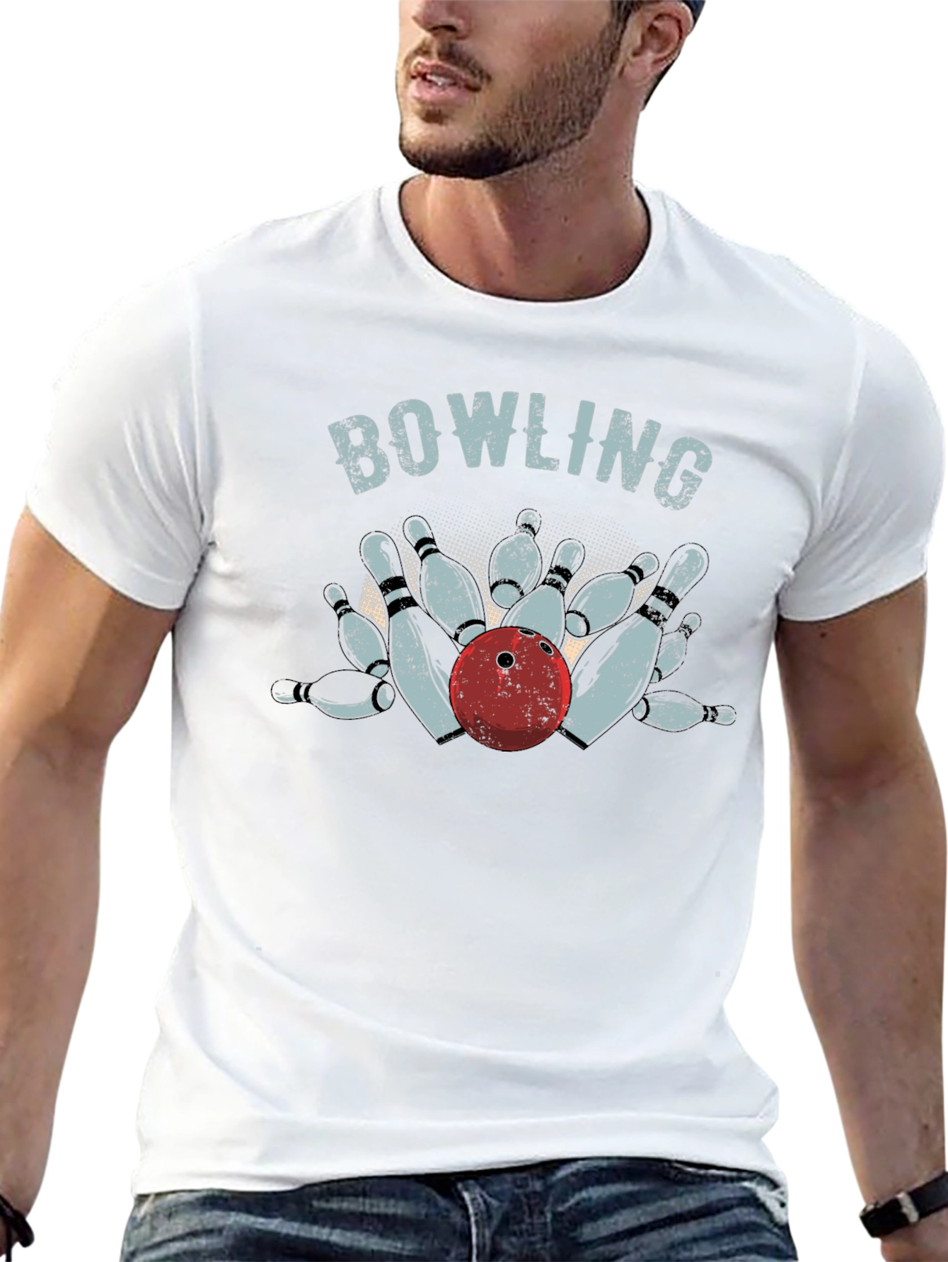 Black Bowling Strike Graphic Tee - Black view 13