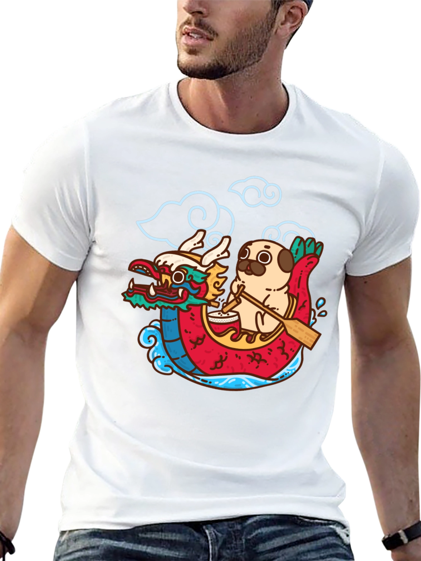 Dragon Boat Pug T-Shirt - 13