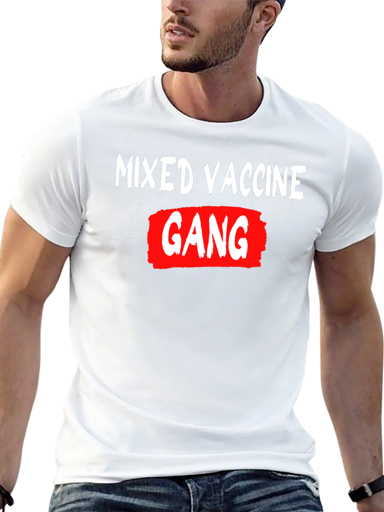 Black Mixed Vaccine Gang Graphic T-Shirt view 13