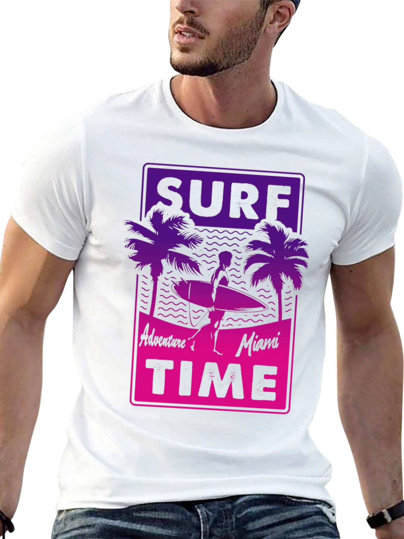 Black Surf Time T-Shirt - Adventure in Miami view 13