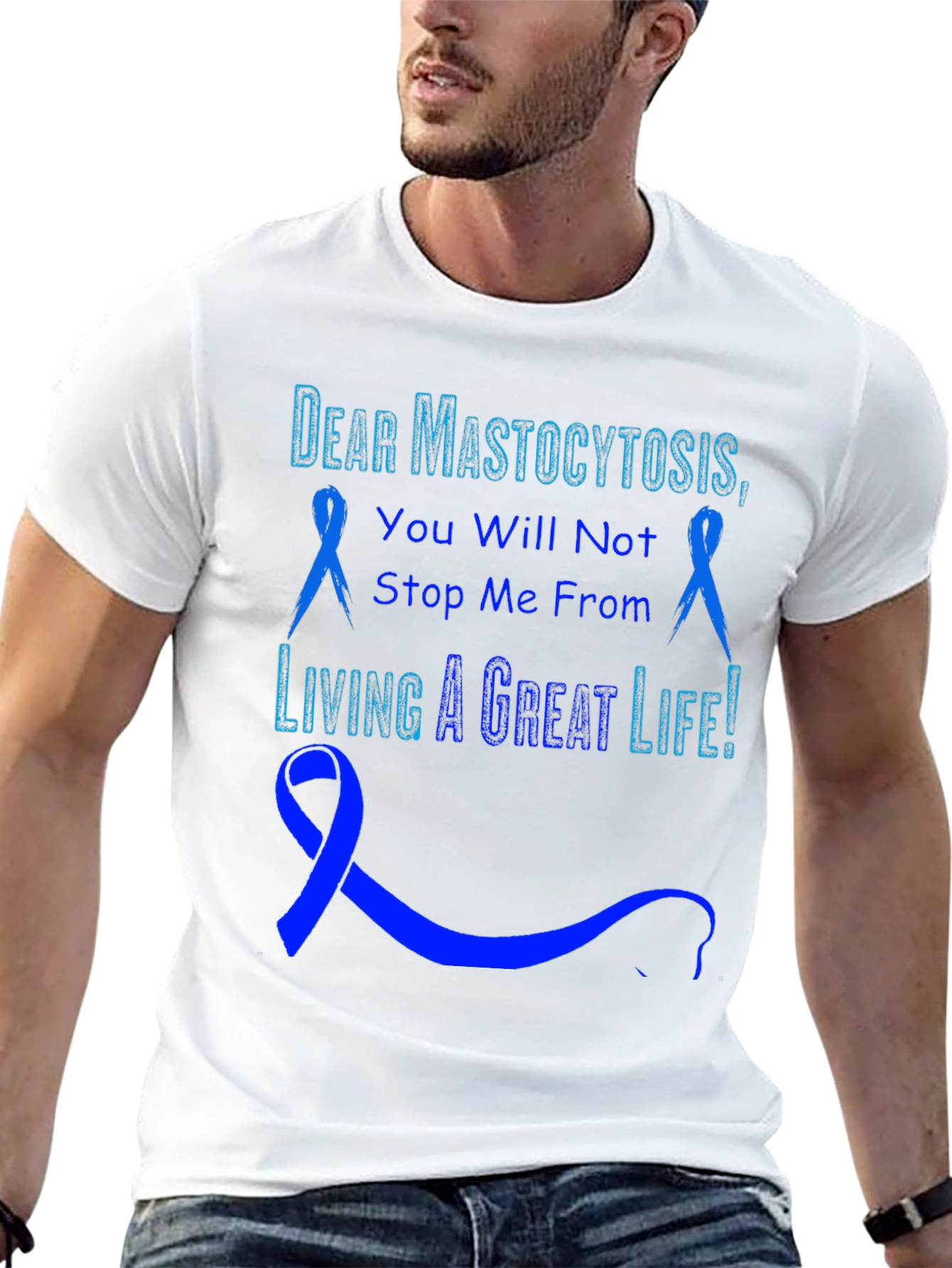 Black Mastocytosis Awareness T-Shirt view 13