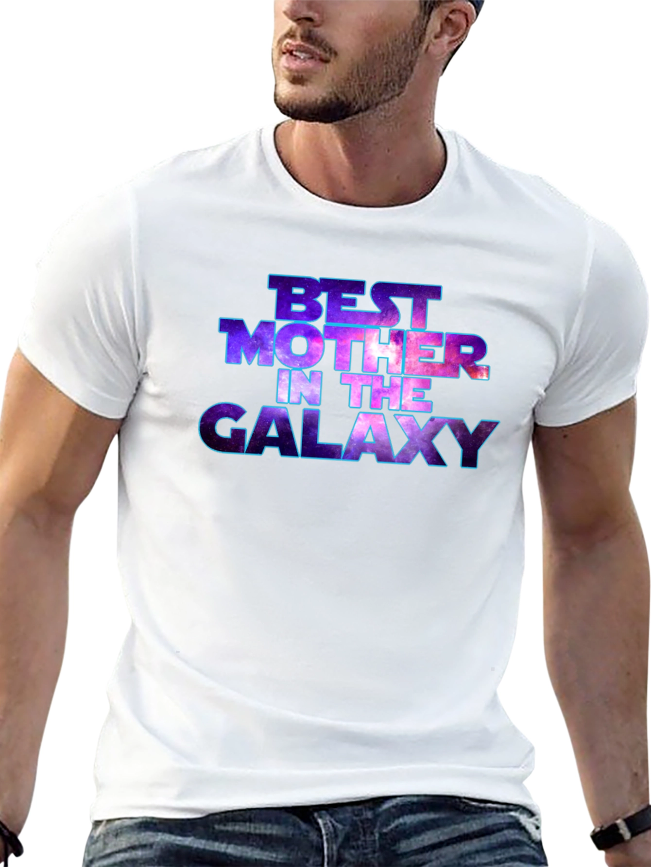 Black Best Mother in the Galaxy T-Shirt view 13