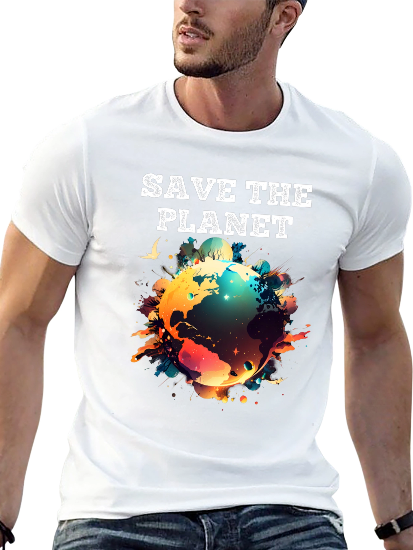 Save the Planet Graphic T-Shirt - Eco-Friendly Fashion - 13