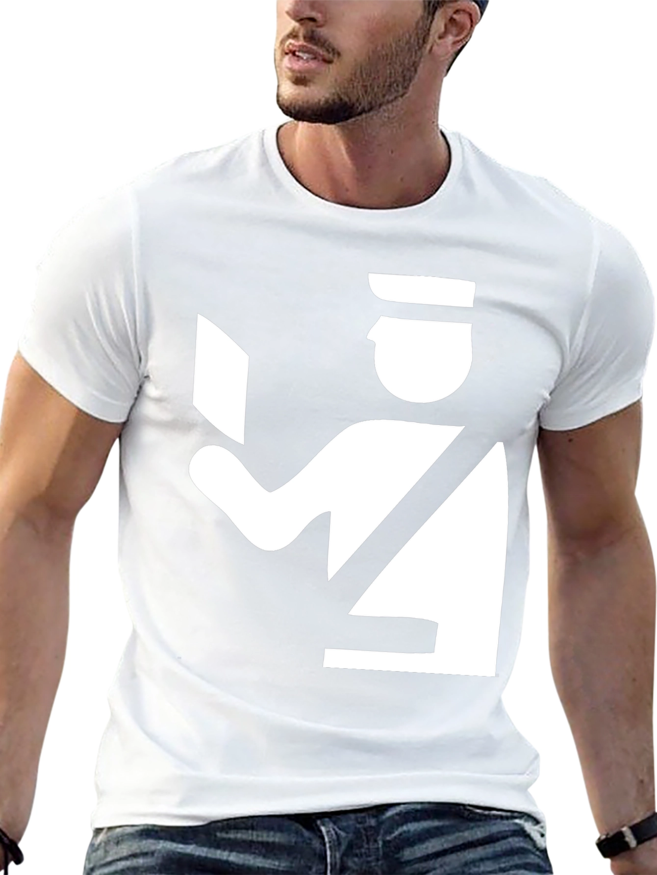 Black Customs Officer Graphic T-Shirt view 13