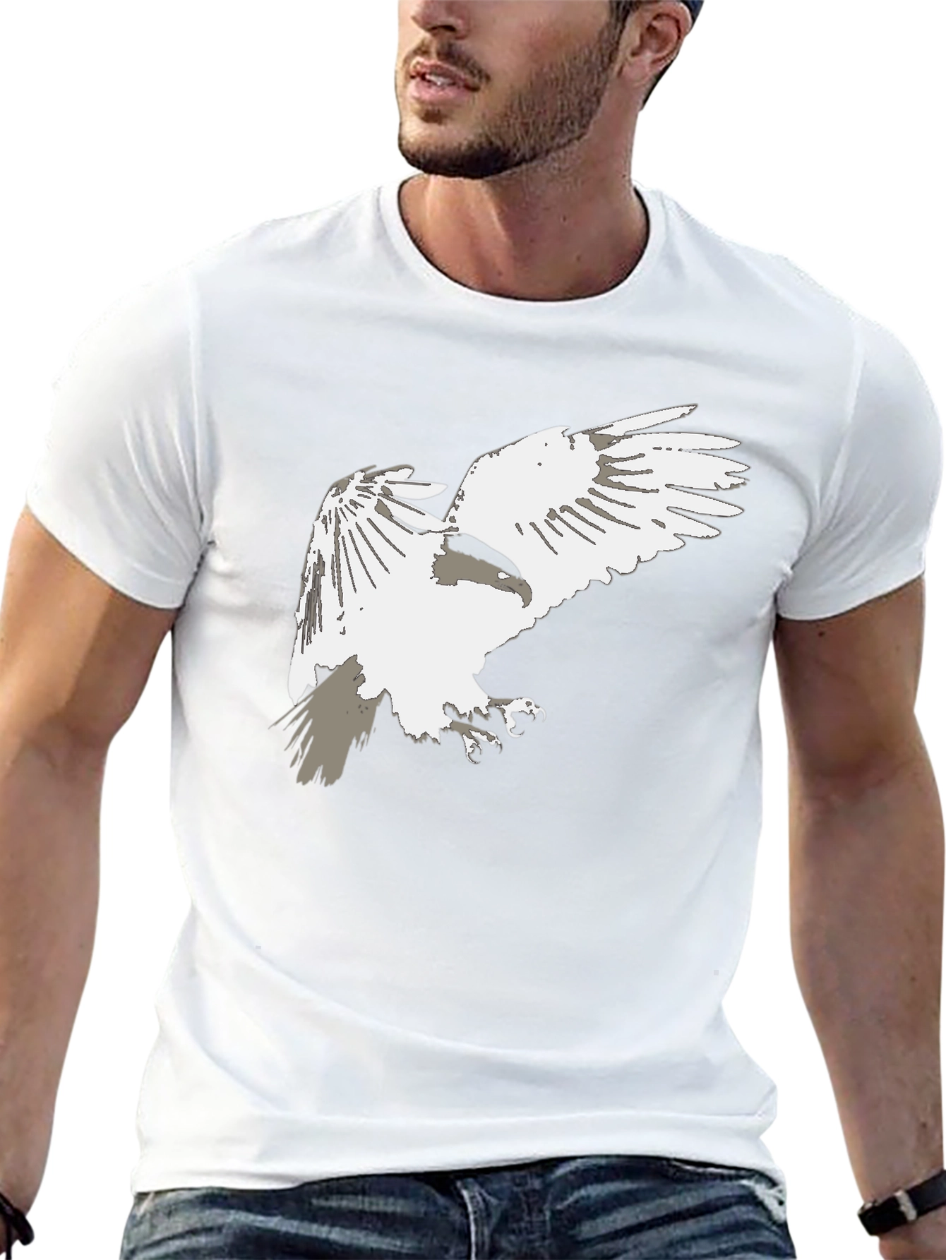 Black Eagle Graphic Print T-Shirt view 13