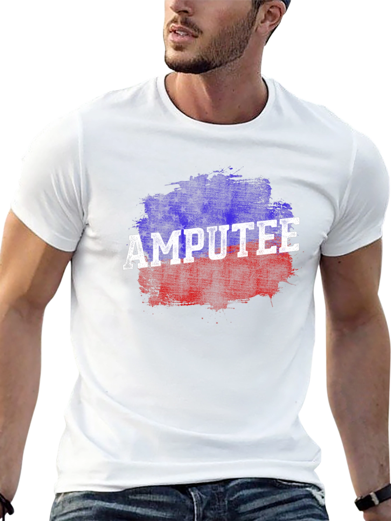 Black Amputee Patriotic T-Shirt view 13
