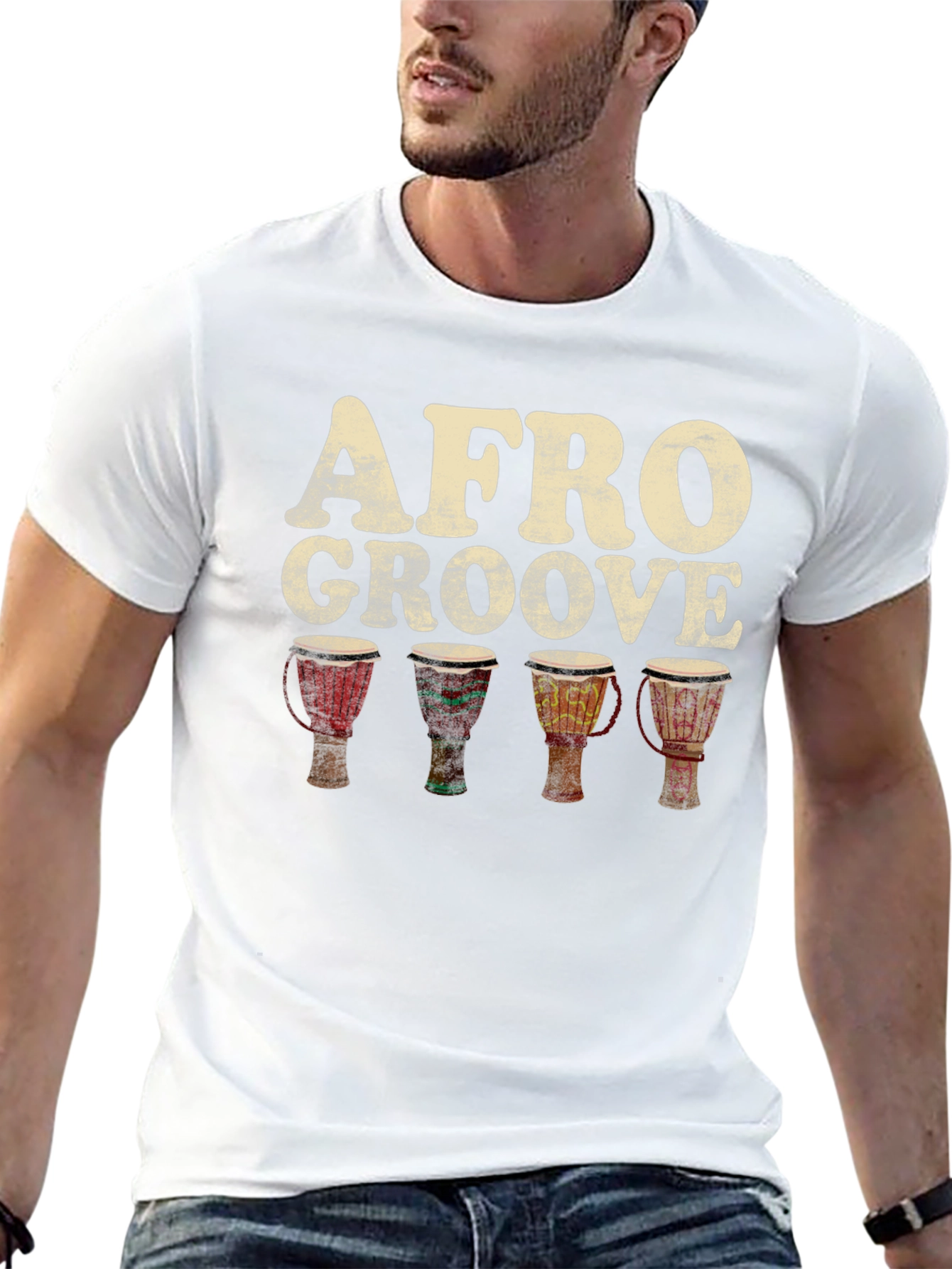 Afro Groove Djembe Drum T-Shirt - 13