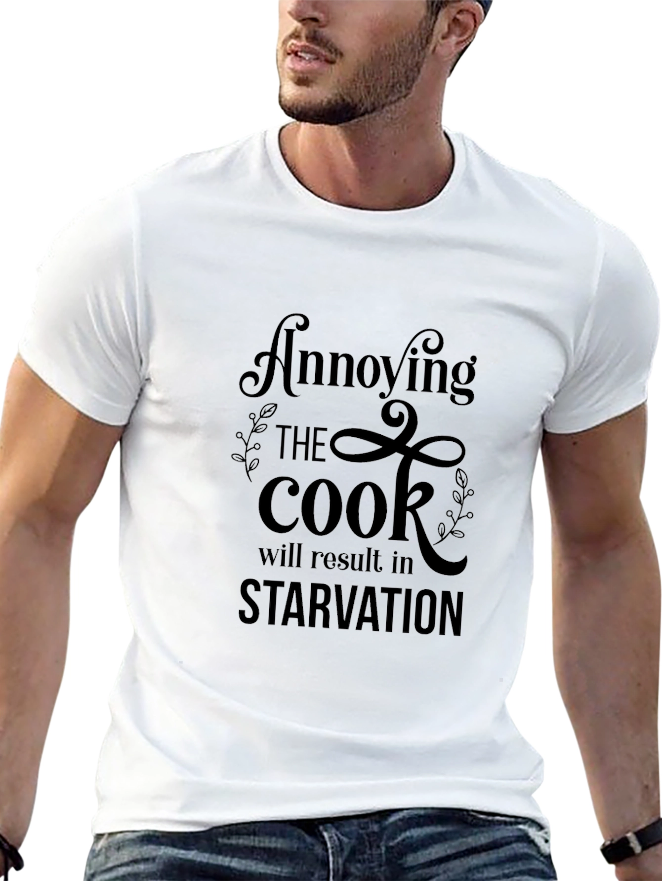 Black Annoying the Cook T-Shirt - Starvation Warning view 13