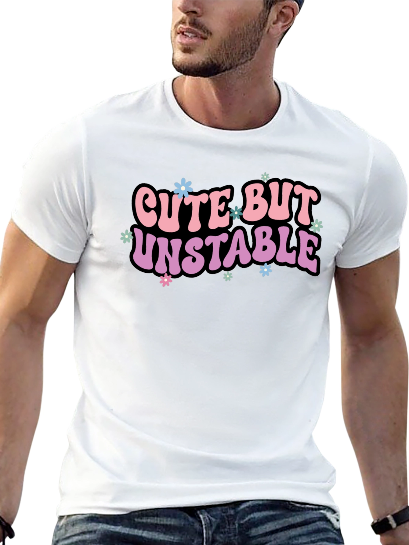 Black Cute But Unstable Graphic Tee view 13