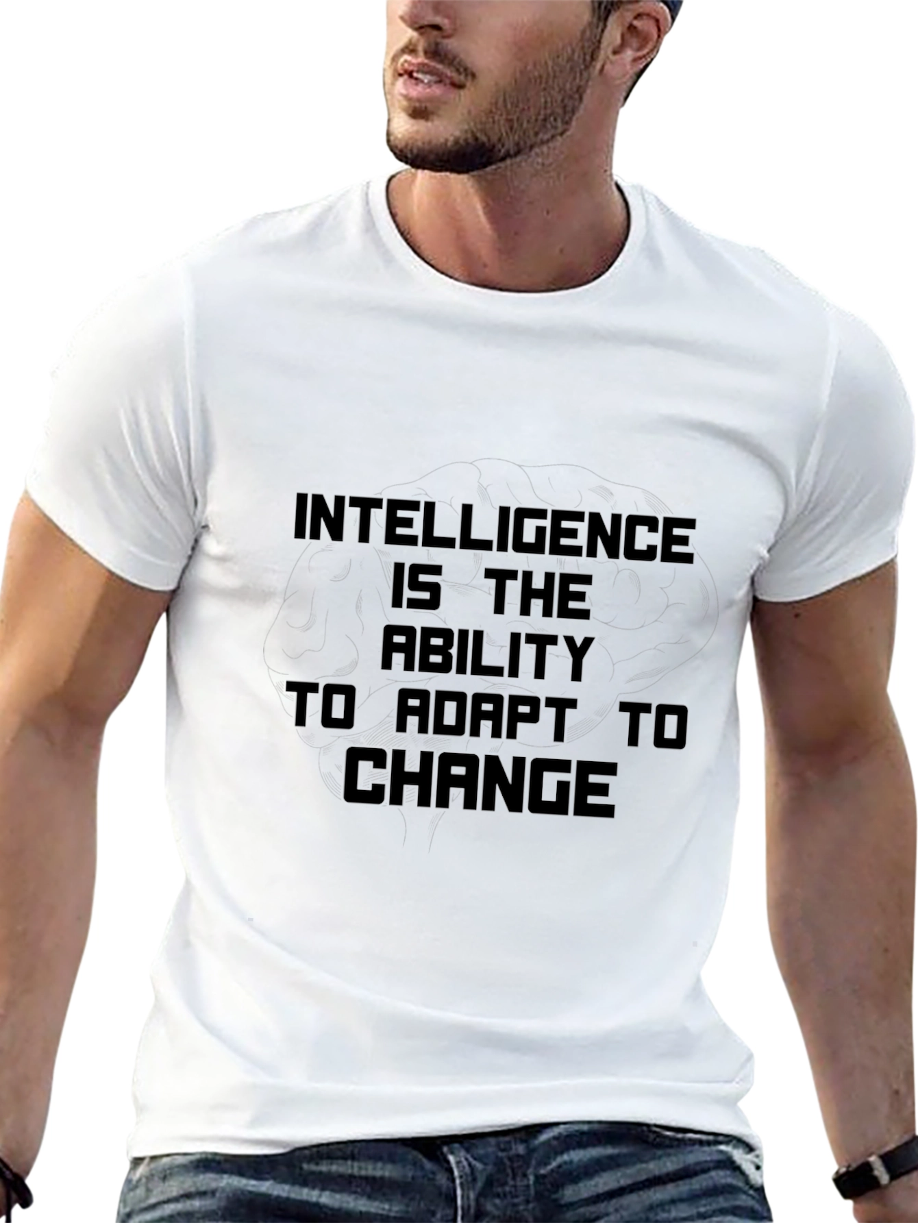 Black Intelligence is the Ability to Adapt Black T-Shirt view 13