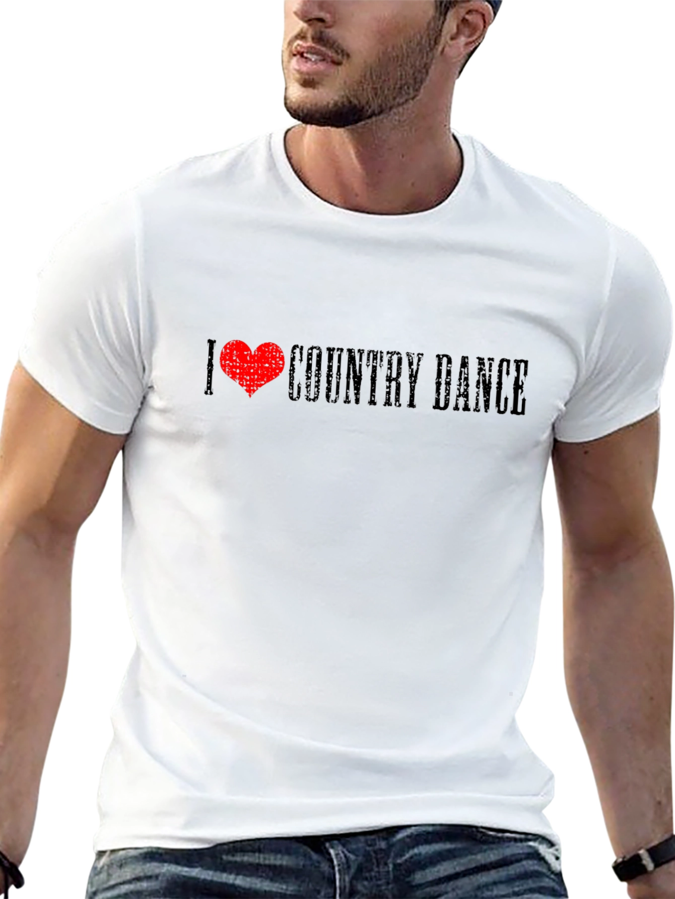Black I Love Country Dance Black T-Shirt view 13