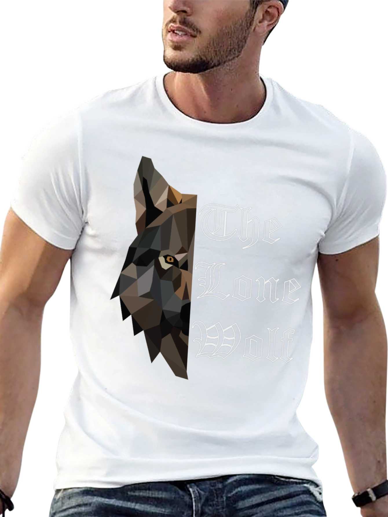Black The Lone Wolf Graphic Print T-Shirt view 13
