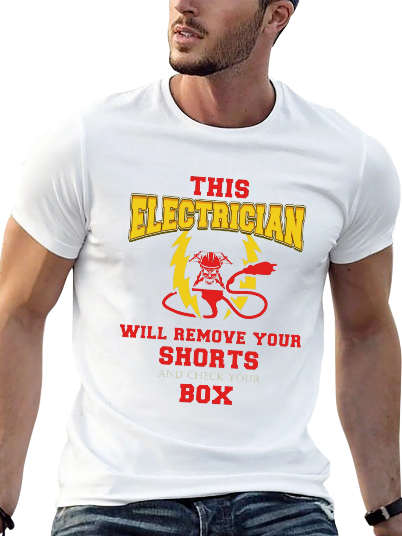 Black Electrician Humor Graphic T-Shirt view 13