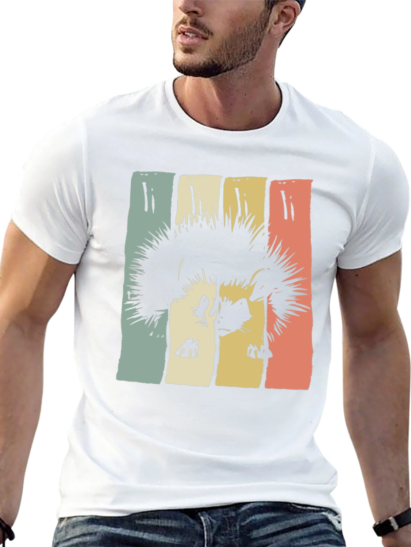 Black Retro Hedgehog Graphic Tee view 13