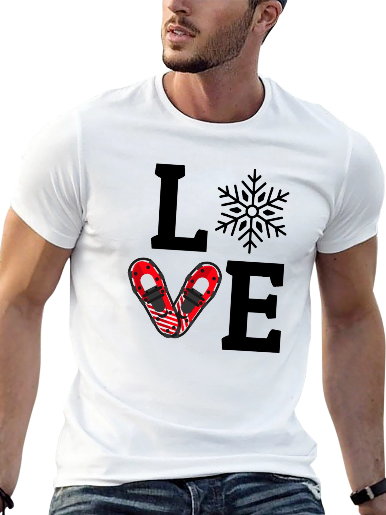 Love Snowshoeing Graphic Tee - Black - 13
