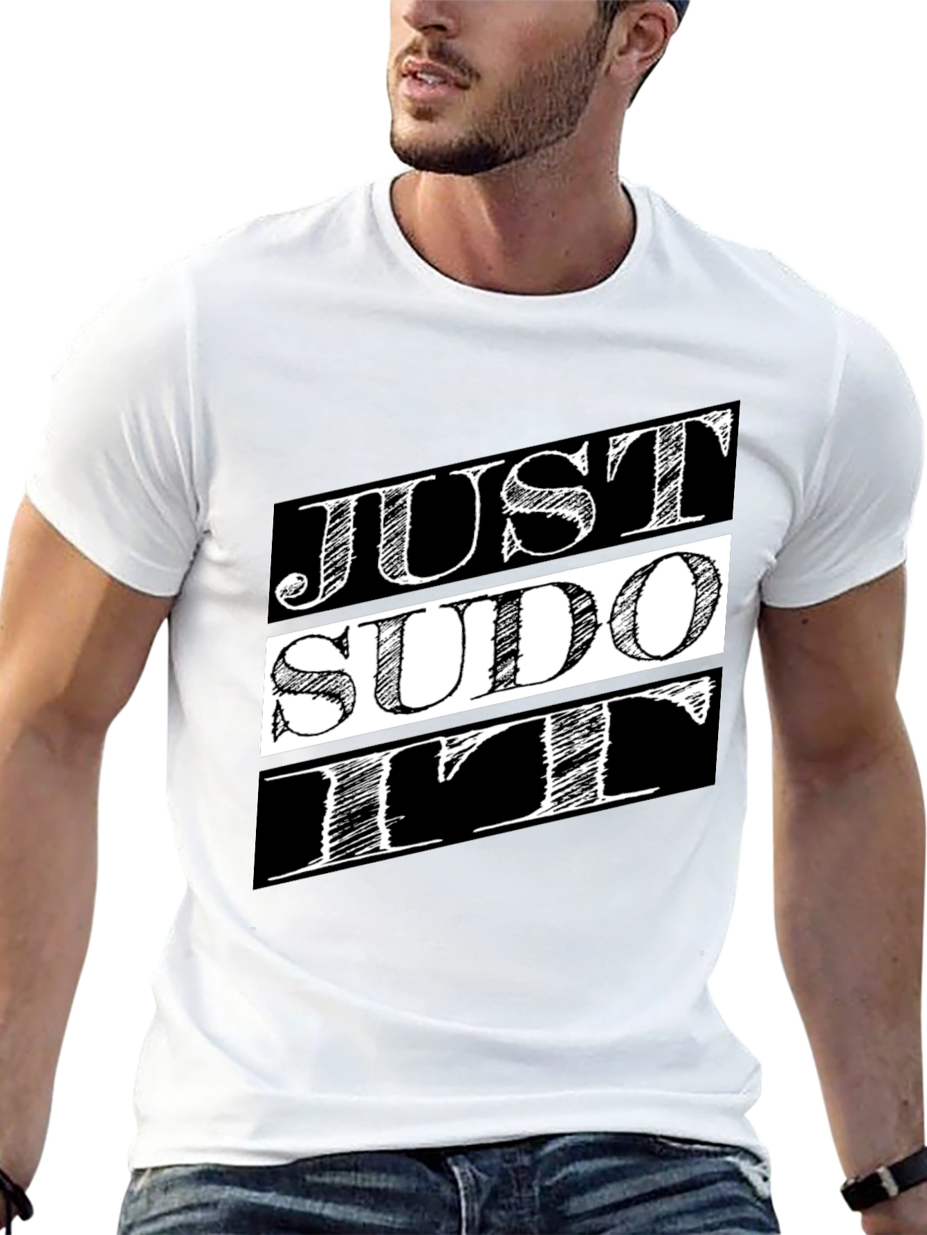 Just Sudo It Black T-Shirt - 13