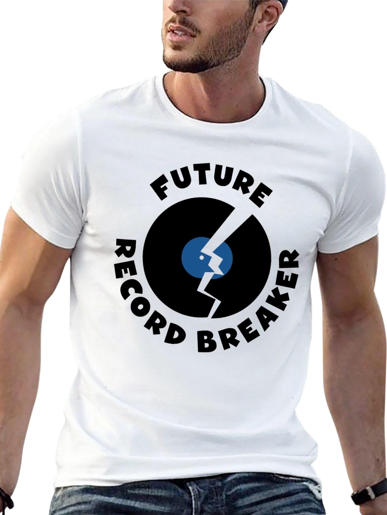 Black Future Record Breaker Black T-Shirt view 13