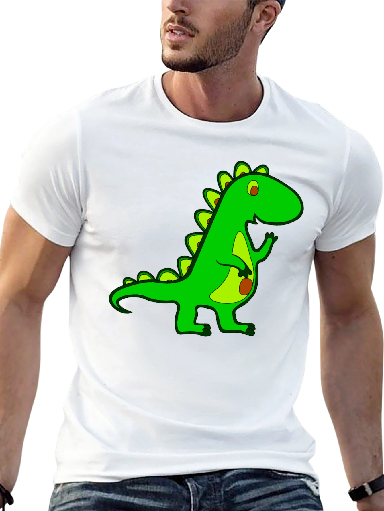 Black Dino Graphic Tee - Cool Cartoon Dinosaur T-Shirt view 13