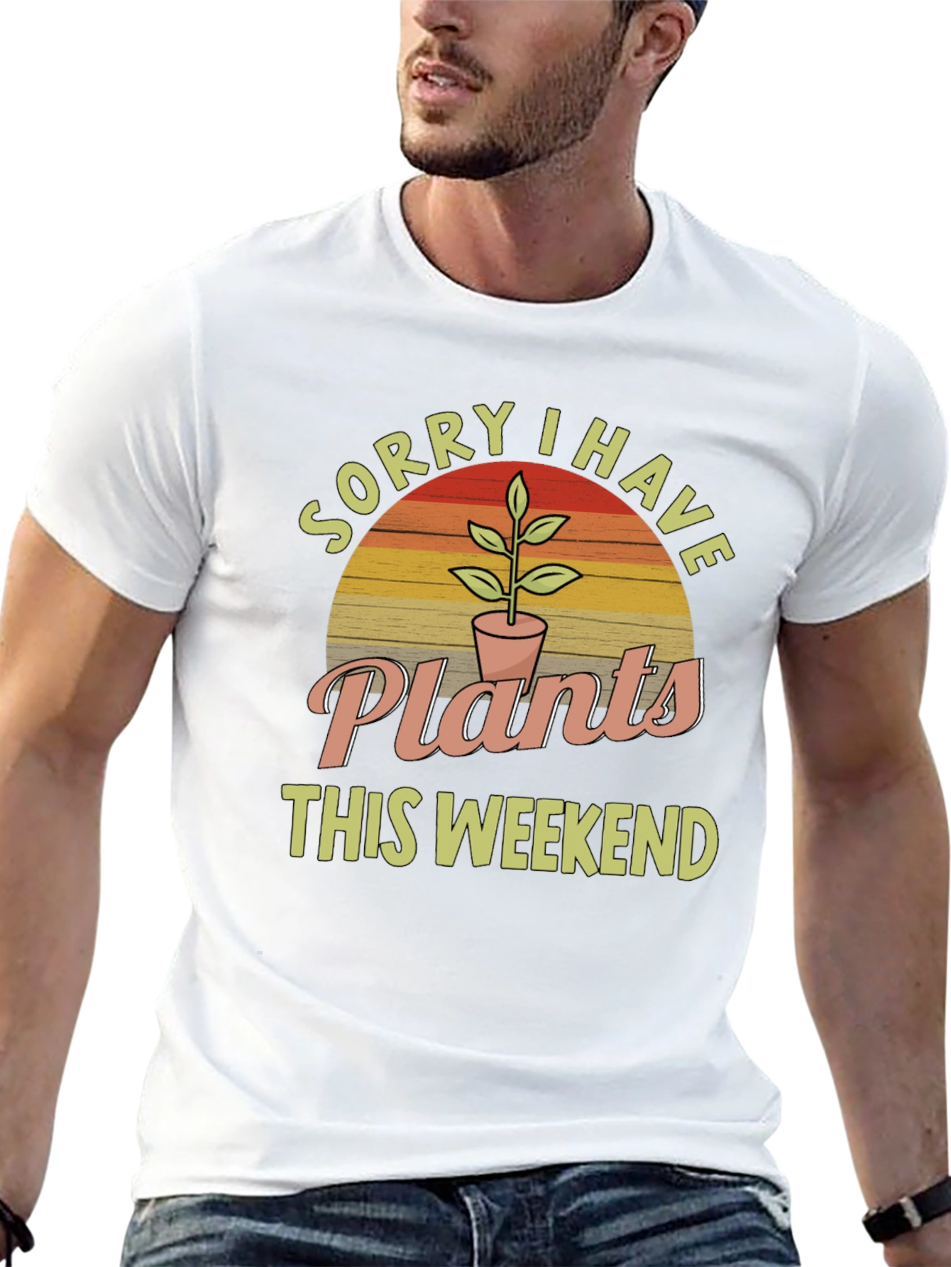 Black Plant Lover T-Shirt: Sorry I Have Plants This Weekend view 13