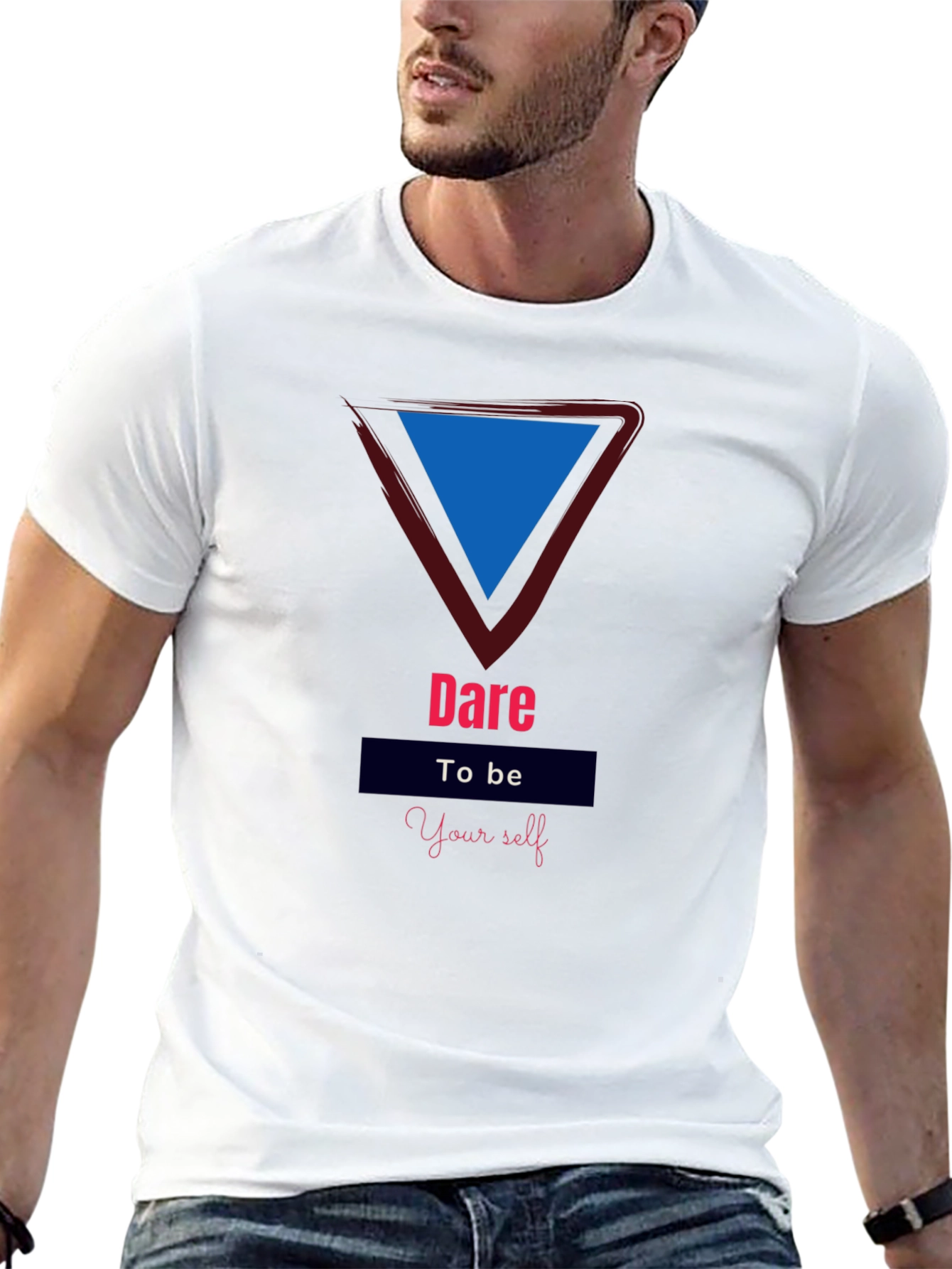 Black Dare to be Yourself Black T-Shirt view 13